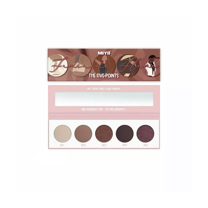 MIYO FIVE POINT PALETTS EYESHADOWS _11 FEMININE FLAME