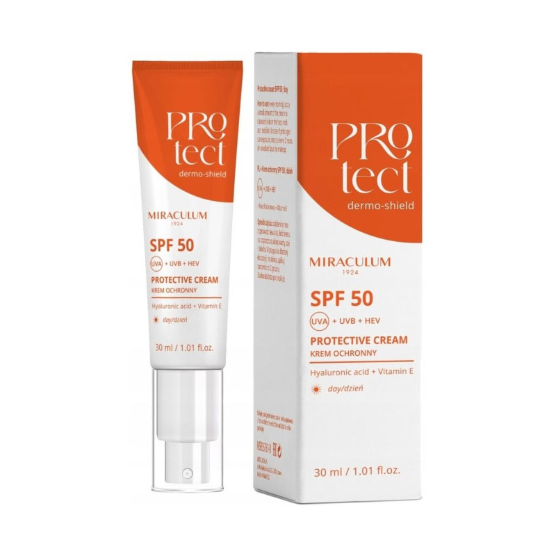 MIRACULUM PROTECTIVE CREAM PROTECT DERMO-SHIELD SPF 50 UVA +UVB+HEV