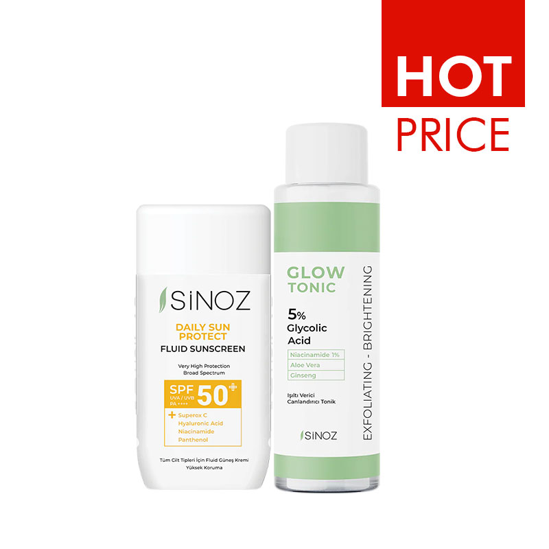 Sinoz glow tonic 200 ml + Daily Sun Protect Fluid Sunscreen SPF 50+ 50 ml