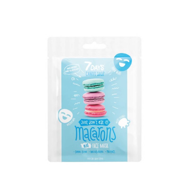 7 DAYS BLUE FACE SHEET MASK MACARONS