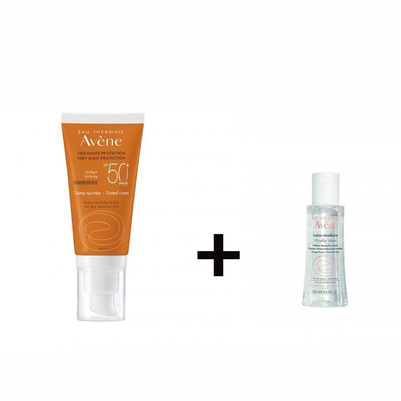 AVENE SUNBLOCK CREAM TINTED + AVENE MICELLAR LOTION 100ML