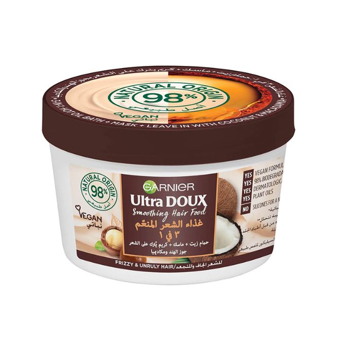 GERNIER ULTRA DOUX غذاء الشعر المنعم390مل