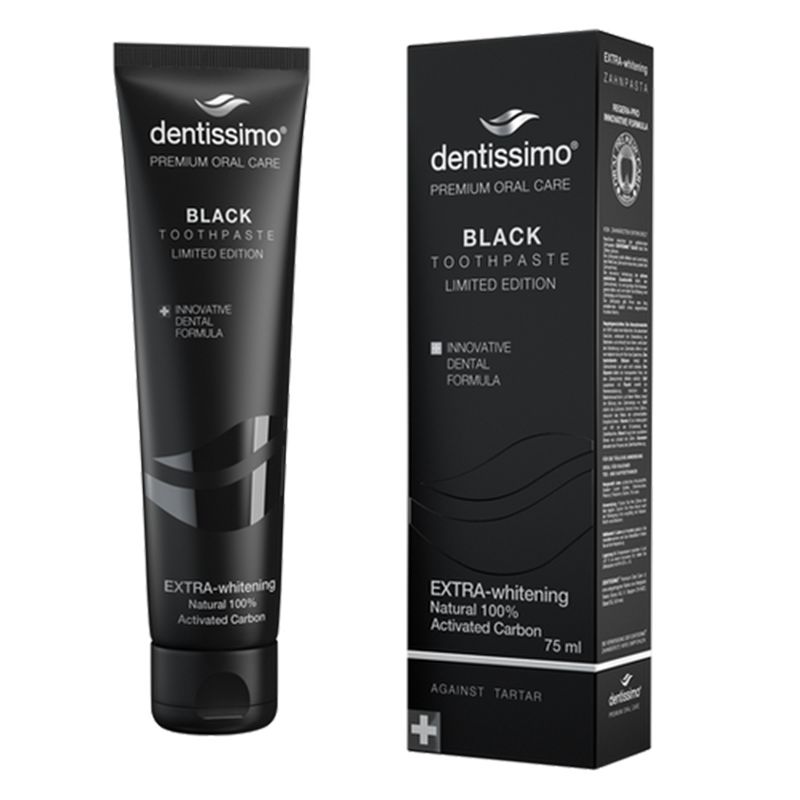 DENTISSIMO TOOTHPASTE EXTRA-WHITENING BLACK 75ml