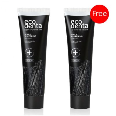  OFFER ECODENTA BLACK TOOTH PASTE 100ML BUY 1 GET 1