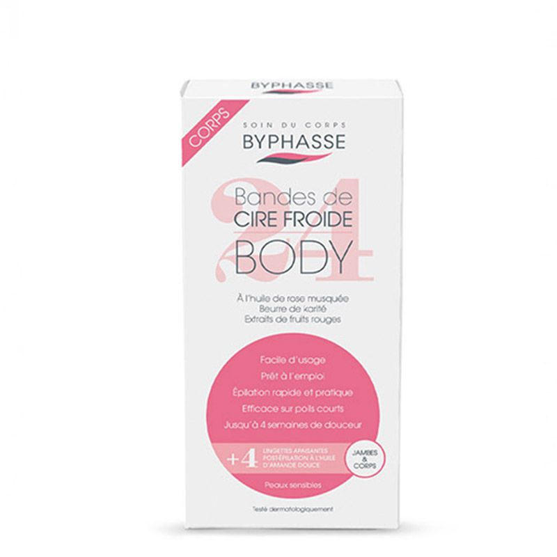 BYPHASSE BANDES DE CIRE FROIDE BODY WAX STRIPS - CORPS
