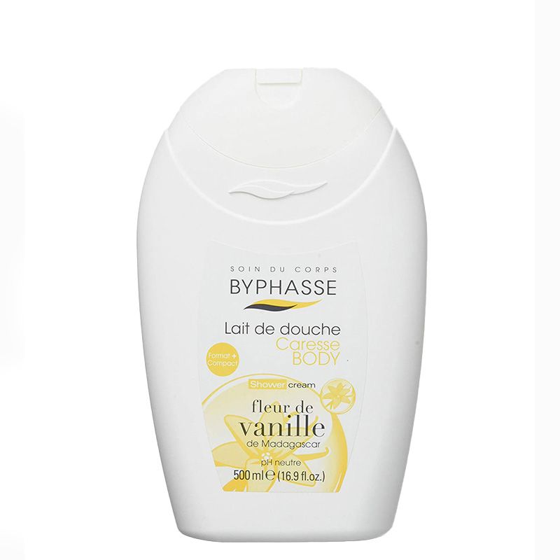 BYPHASSE LAIT DE DOUCHE CARESSE BODY SHOWER CREAM FLEUR DE VANILLE 500ML