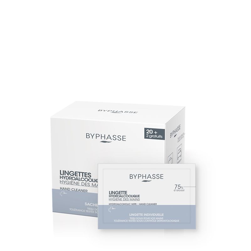 BYPHASSE HYDRALCOHOLIC WIPES HAND CLEANER