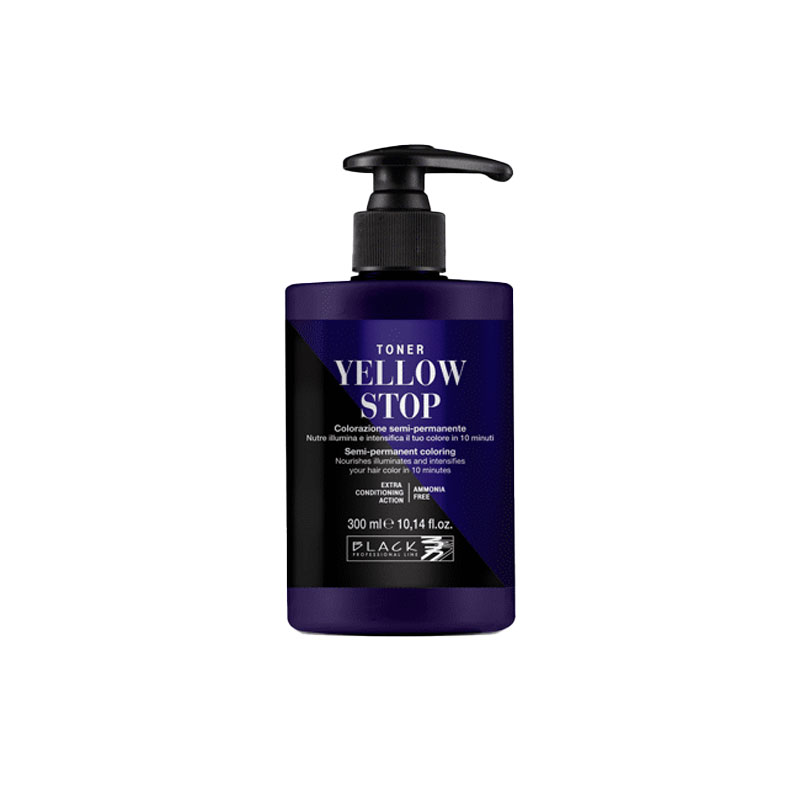 BLACK TONER SEMI PERMANET HAIR COLOR YELLOW STOP