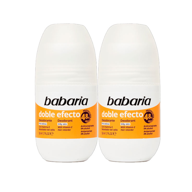BABARIA DEODORANT ROLL ON  DOBLE EFECTO 50 ml*2 offer