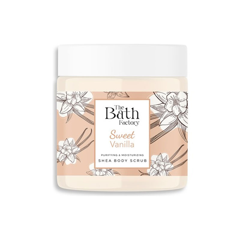 THE BATH FACTORY SWEET VANILLA SHEA BODY SCRUB 300 GR