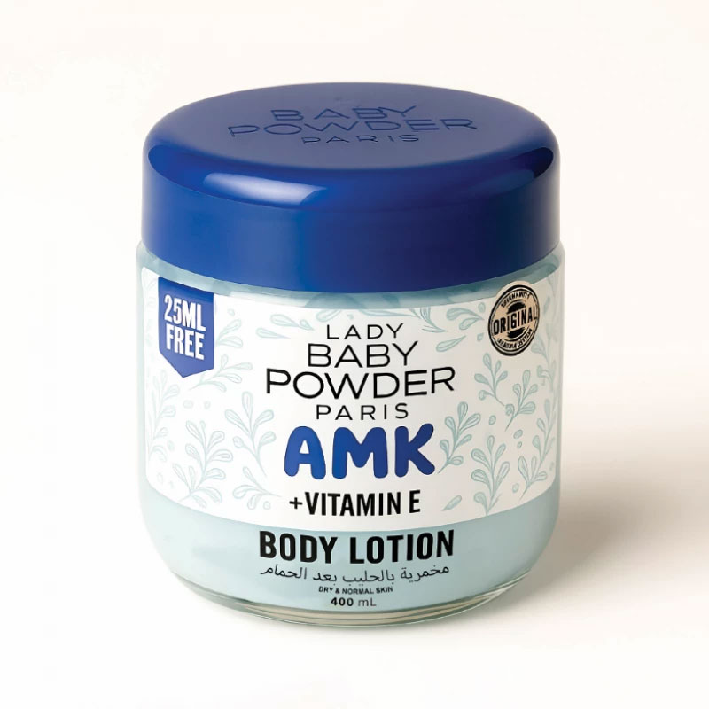 LADY BABY POWDER AMK BODY LOTION BLUE 400 ML