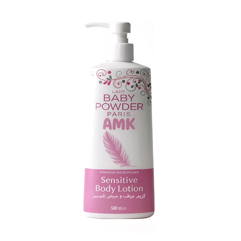 LADY BABY POWDER AMK SENSITIVE BODY LOTION PINK 500 ML