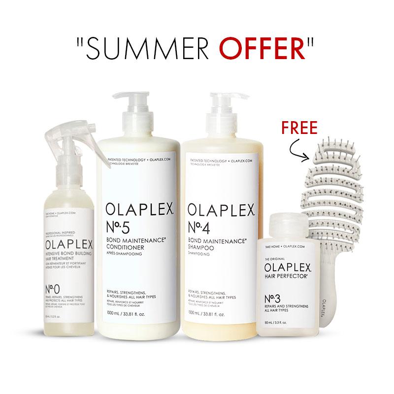 OLAPLEX SUMMER OFFER (N4+N5 1000ML) GET N0+N3+BRUSH FREE 