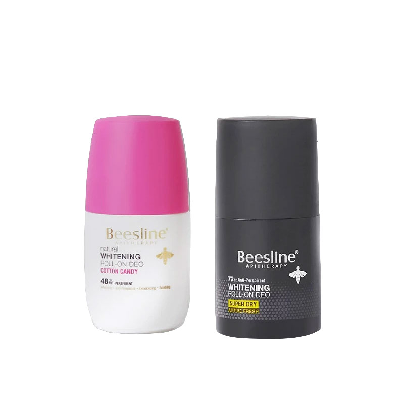 Beesline W. Deo Roll-On Cotton Candy + Beesline W. Deo Super Dry active Fresh
