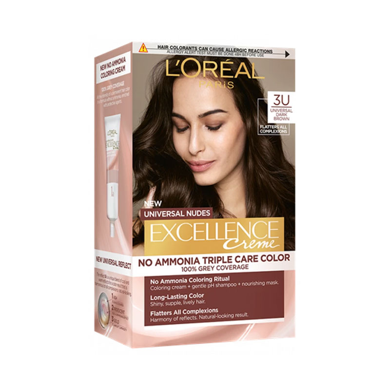 L'Oréal Paris Excellence Universal Nudes  Ammonia-Free Dark Brown 3U 