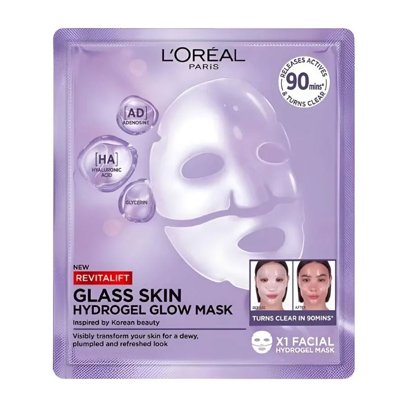 L'Oréal Paris Revitalift Filler Glass Skin Facial Hydrogel Glow Mask 25g